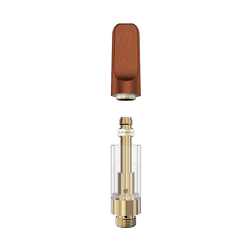 Cartuccia di legno 1.6ohm di punta CBD della cartuccia eliminabile del foro di olio dell'assunzione 2.0mm*4