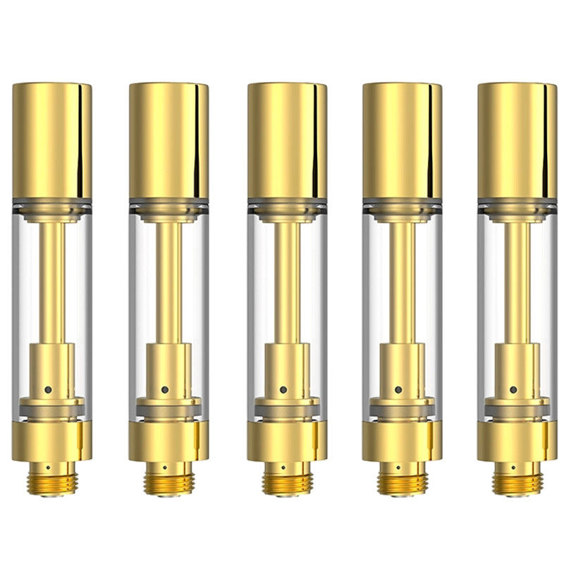 Cartucce di THC in oro vuoto 510 con 0,5 ml 0,8 ml 1,0 ml opzionale